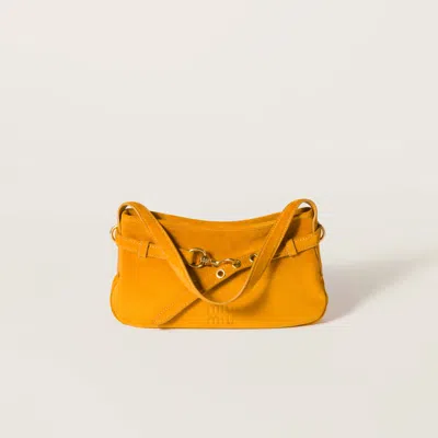 Miu Miu Orange Aventure Shoulder Bag In Yellow