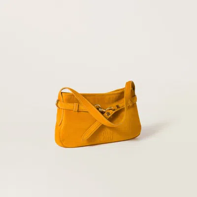 Miu Miu Orange Aventure Shoulder Bag In Yellow