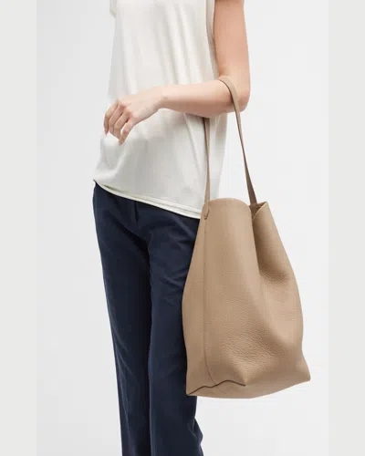 The Row N/s Park Tote Large In Lux Grained Calfksin In Ivory