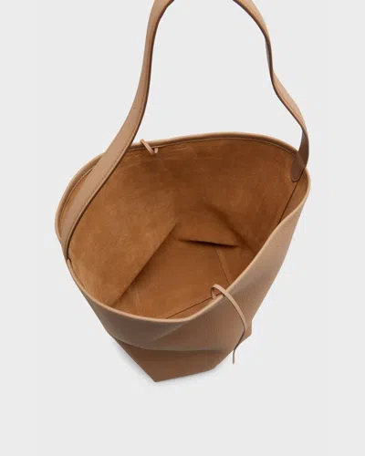 The Row N/s Park Tote Large In Lux Grained Calfksin In Ivory