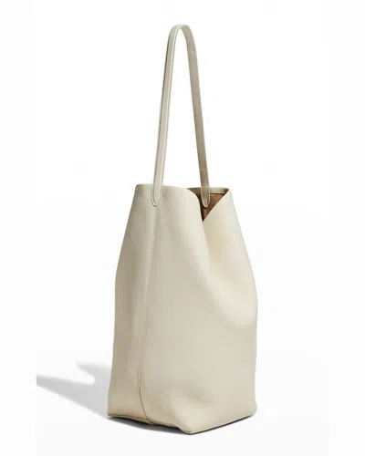 The Row N/s Park Tote Large In Lux Grained Calfksin In Ivory