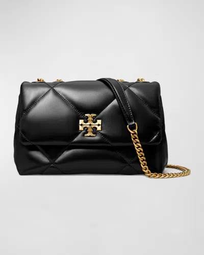 Tory Burch Shoulder Convertible Kira Shoulder Bag With Diamante Trapuntatura In Black