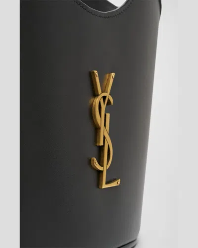 Saint Laurent Mini Ysl Top-handle Bag In Leather In Black