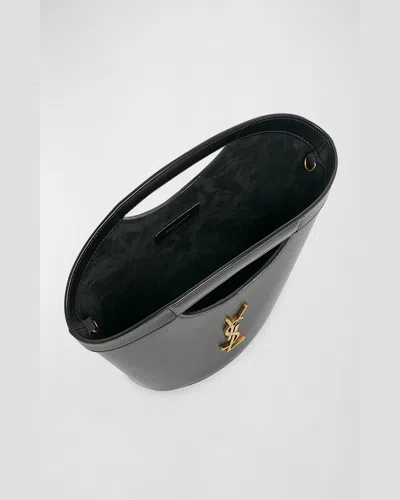Saint Laurent Mini Ysl Top-handle Bag In Leather In Black