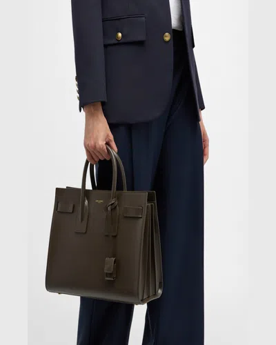 Saint Laurent Sac De Jour Small Top-handle Bag In Smooth Leather In Light Musk