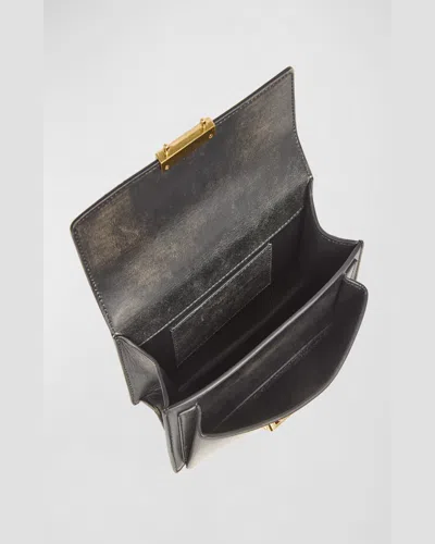 Golden Goose Venice Small Bag In Black Palmellate Leather And Gold Details In Black