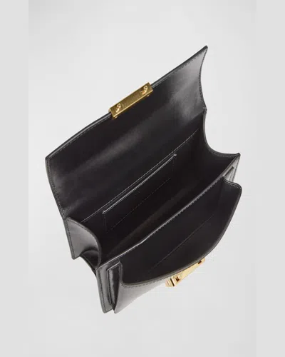 Golden Goose Venice Small Bag In Black Palmellate Leather And Gold Details In Black