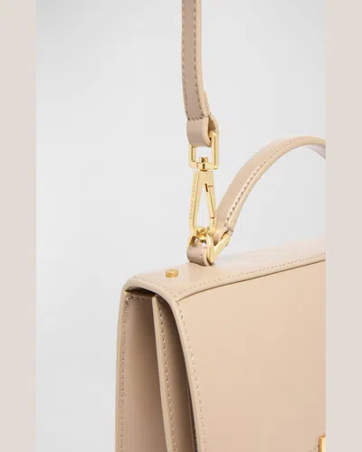 Golden Goose Beige Calf Leather Bag In Cappuccino