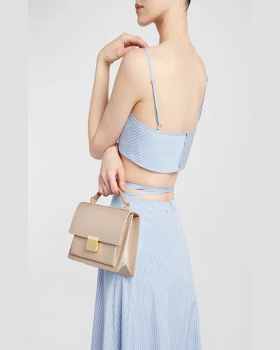 Golden Goose Beige Calf Leather Bag In Cappuccino