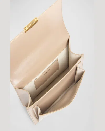 Golden Goose Beige Calf Leather Bag In Cappuccino