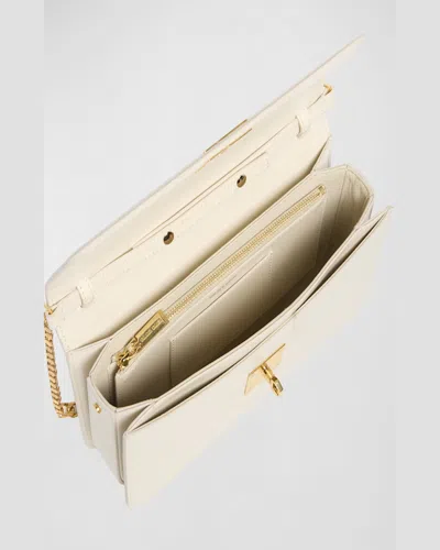 Golden Goose Gioia Flap Leather Shoulder Bag In Buttercream