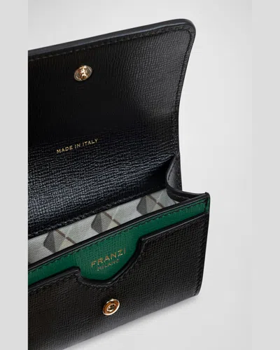 Franzi Luisa Mini Flap Card Holder In Black