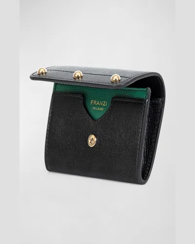 Franzi Luisa Mini Flap Card Holder In Black