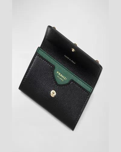 Franzi Luisa Mini Flap Card Holder In Black