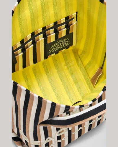 Marc Jacobs The Striped Jacquard Beach Tote Bag In Camel Multi