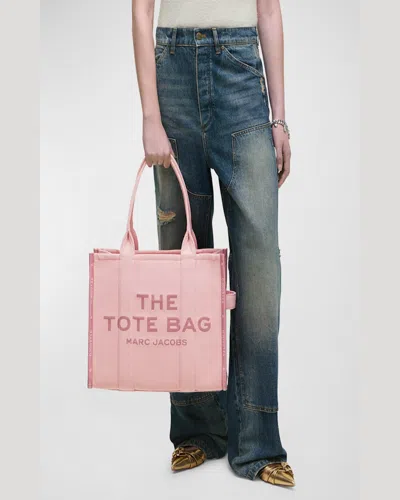 Marc Jacobs The Big Travel Tote With Printed Profiles In Rose