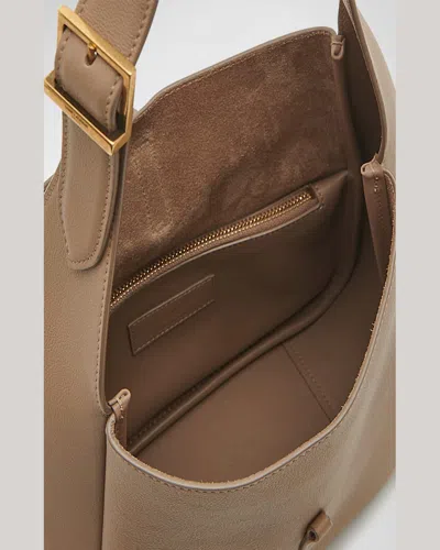 Saint Laurent Le 5 A 7 Ysl Small Hobo In Smooth Supple Leather In Black