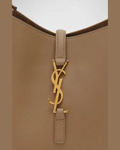 Saint Laurent Le 5 A 7 Ysl Small Hobo In Smooth Supple Leather In Black