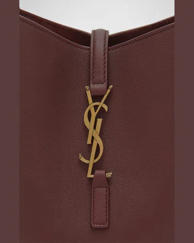 Saint Laurent Le 5 A 7 Ysl Small Hobo In Smooth Supple Leather In Black