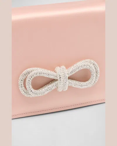 Mach&mach Samantha Bow Satin Top-handle Bag In Nude