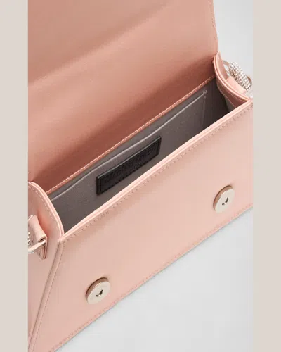 Mach&mach Samantha Bow Satin Top-handle Bag In Nude