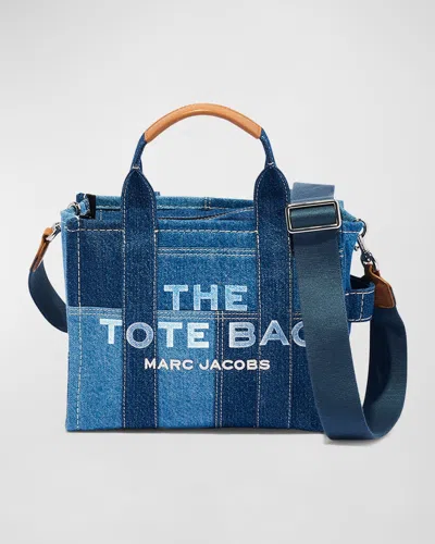 Marc Jacobs The Denim Small Tote Bag In Blue Denim