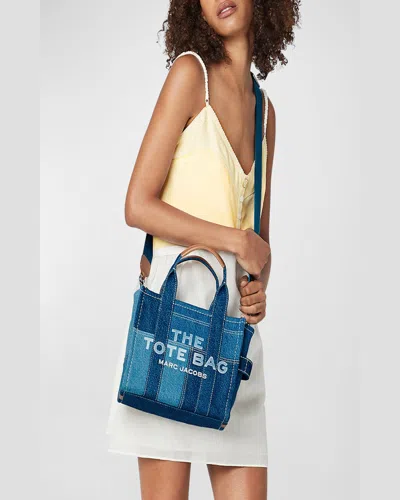 Marc Jacobs The Denim Small Tote Bag In Blue Denim