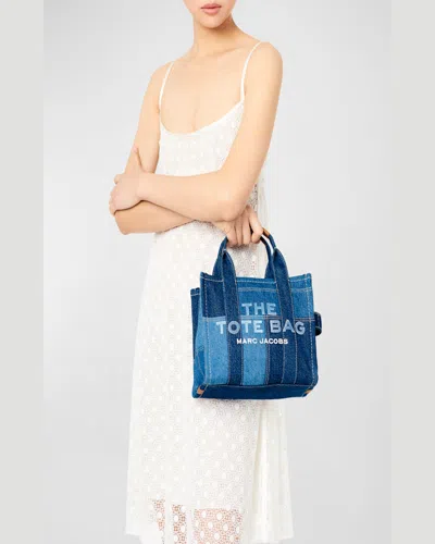 Marc Jacobs The Denim Small Tote Bag In Blue Denim