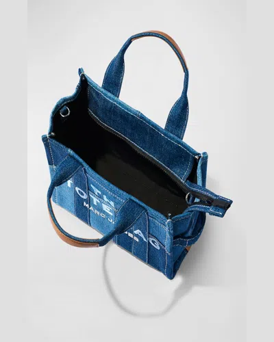 Marc Jacobs The Denim Small Tote Bag In Blue Denim