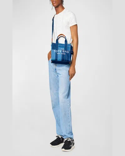 Marc Jacobs The Denim Small Tote Bag In Blue Denim