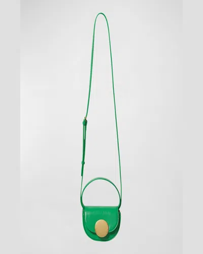 Oryany Lottie Saddle Leather Crossbody Bag In Kelly Green