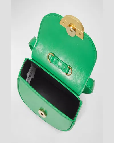 Oryany Lottie Saddle Leather Crossbody Bag In Kelly Green