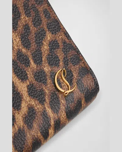 Christian Louboutin Leopard-print Leather Pouch Bag In Leopard