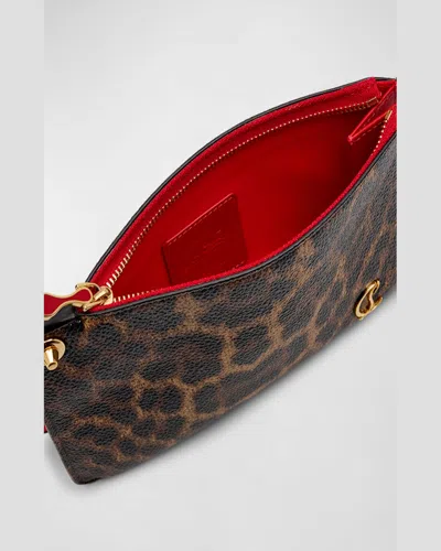 Christian Louboutin Leopard-print Leather Pouch Bag In Leopard
