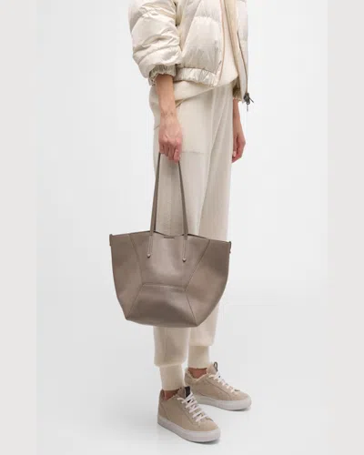 Brunello Cucinelli Borsa Con Impugnatura (os-os) 100%le In Dove Grey