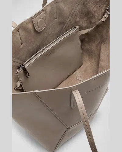 Brunello Cucinelli Borsa Con Impugnatura (os-os) 100%le In Dove Grey