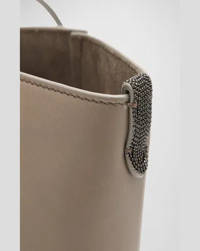 Brunello Cucinelli Borsa Con Impugnatura (os-os) 100%le In Dove Grey