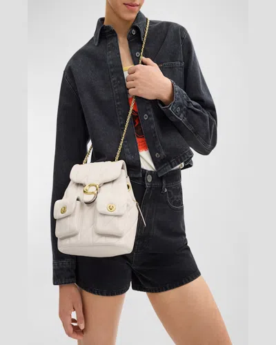 Coach Restored Tabby Backpack With Pillow Quilting In Gold/chalk