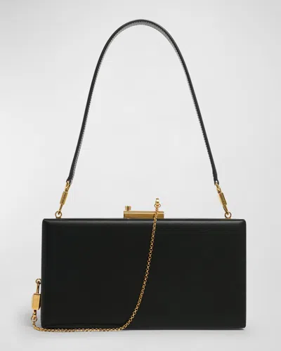 Dolce & Gabbana Eva Calfskin Shoulder Bag In Nero