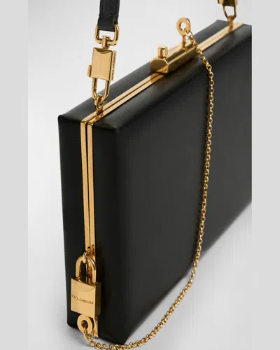 Dolce & Gabbana Eva Calfskin Shoulder Bag In Nero