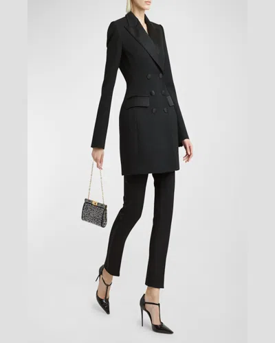 Dolce & Gabbana Small Marlene Rhinestone Embellished Shoulder Bag In Black