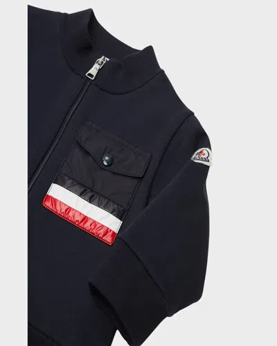 Moncler Cotton Tracksuit In Navy
