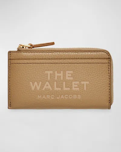 Marc Jacobs Wallet Leather Textured Unique Finish In Camel