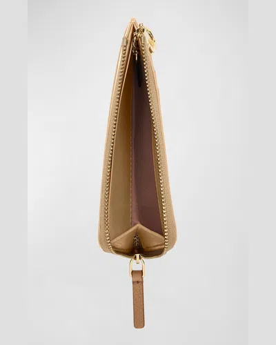 Marc Jacobs Wallet Leather Textured Unique Finish In Camel