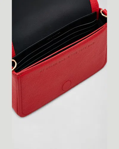 Marc Jacobs Textured Leather Mini Bag With Magnetic Closure In True Red