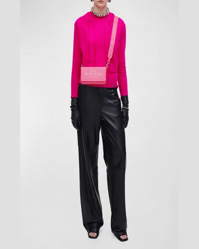 Marc Jacobs Textured Leather Mini Bag With Magnetic Closure In True Red