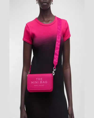 Marc Jacobs Textured Leather Mini Bag With Magnetic Closure In True Red