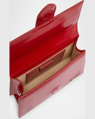 Jacquemus Rectangular Smooth Top Handle Shoulder Bag In Red