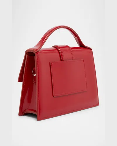 Jacquemus Rectangular Smooth Top Handle Shoulder Bag In Red