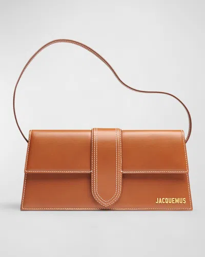 Jacquemus Brown Leather Handbag In Light Brown